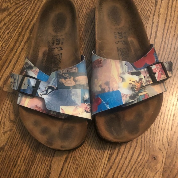 Multi colored Birkenstock slides- size 42 regular - Picture 4 of 8